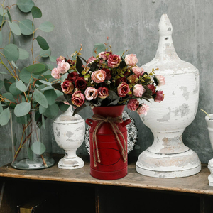 French Style Flower Vase Shabby Chic Milk Can Rustic Galvanized Flowers Bucket Metal Pitcher Jug Plant Container Planter Pots - Product Image 4