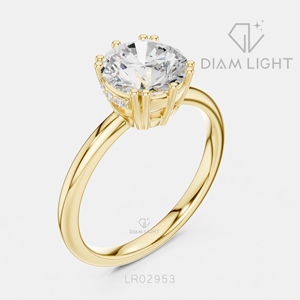 Bague de fiançailles en diamant de laboratoire rond certifié IGI 2,00 carats, or blanc 14 carats, couleur F+, clarté VS+, bague de promesse pour femme, cadeau - Product Image 6