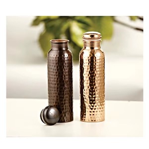 Bouteille d'eau en cuivre de qualité assurée, design traditionnel chinois, portable, pour les voyages, avec couvercle - Product Image 3