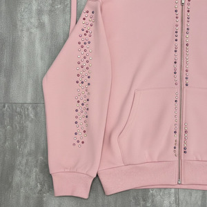 Stylish <b>Sparkly</b> Rhinestone Tracksuit For Women Slim Fit Rhinestone Hoodie And Pants Set Rhinestone Tracksuit - Product Image 5