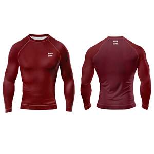 Camiseta de compresión de manga corta para MMA, anti-UV, color sólido personalizado - Product Image 3