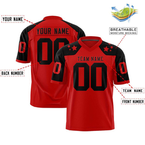 Direct Factory OEM ODM Support 100% Polyester Printed Striped Customizable Color Custom Team Name Short Front American Football - Product Image 2