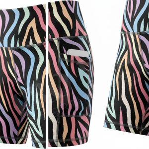 Shorts de yoga taille haute en polyester, imprimés par sublimation, personnalisables, pour fitness, entraînement, course à pied, cyclisme – Vêtements de sport – Grande Vente - Product Image 4