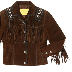 <b>Men's</b> Slim <b>Suede</b> Leather <b>Jacket</b> with Turn-Down Collar Western Cowboy Style Casual Winter Windproof Breathable OEM Supply - Product Image 2