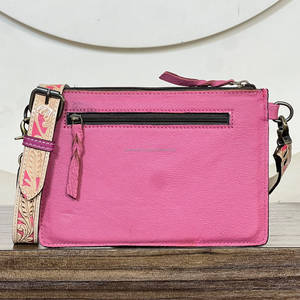 New Arrival 2026 Tooled Leather Cowhide Crossbody <b>Bag</b> for Women's Hair On Hide Shoulder Purse Handmade Floral Designer Sling <b>Bag</b> - Product Image 5