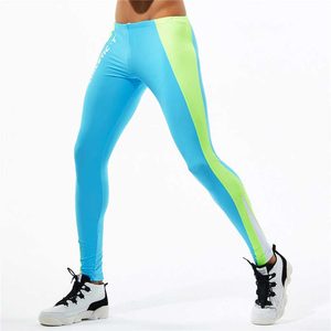 Leggings de sport pour hommes de haute qualité, coupe ajustée, séchage rapide, respirants, pantalons de compression, impression personnalisée pour la course, la gym et l'entraînement, taille élastique - Product Image 1