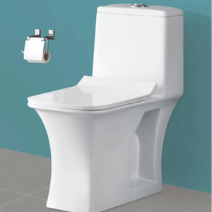 WC monobloc avec dimensions 745x340x670 mm, siphon en S 225 mm et système de chasse d'eau de qualité supérieure - Product Image 1