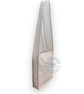 Sac à bandoulière en toile unie pour femme, style minimaliste, ouverture supérieure, usage quotidien, couleur beige clair, design à une seule sangle - Product Image 2