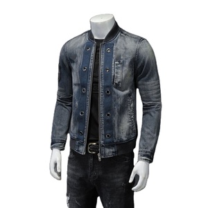 Chaqueta vaquera negra personalizada para hombre, novedad, diseño lavado a la moda para el invierno, venta al por mayor disponible - Product Image 5