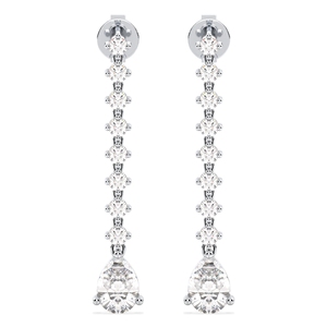 REYES Sparkling 14K 18K Solid Gold GRA Certified <b>Moissanite</b> Dangle Drop <b>Earrings</b> for Women Luxury Wedding gift Fine Jewelry - Product Image 2