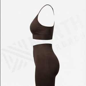 Ensemble de yoga deux pièces pour filles, short et haut, tenue de sport, vêtements de fitness, vêtements de sport, équipement, articles, costume, tenue - Product Image 3