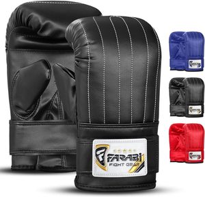 Paire de gants de boxe Farabi à doigts entiers en cuir PU, respirants et anti-humidité, pour entraînement MMA adulte - Product Image 1