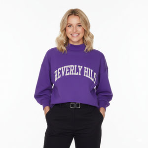 Sudadera Oversize de Cuello Alto City Lights Mock Neck, Cómoda para el Hogar, Lujo Diario, Precio Razonable, OEM - Product Image 2