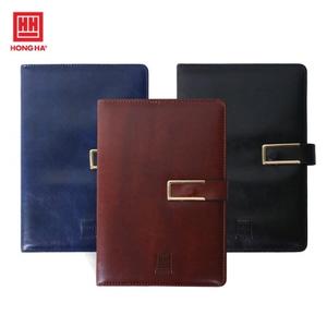 HONGHA Digital Printed Leather Thread Sewing Bound <b>A5</b> <b>Notepad</b> with 200 Pages 80gsm Paper and Pen Holder for Gift - Product Image 6