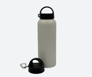 Black Aluminum Bottle Single Wall <b>Water</b> Bottle with Screw Cap and Carabiner 500ML Beverage <b>Container</b> - Product Image 3