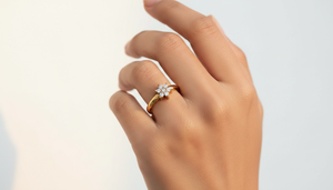 HandMade 10k Gold Floral <b>Cluster</b> Ring VVS1 Lab Grown Diamond Custom Design Jewelry Manufacturer Engagement Ring - Product Image 4