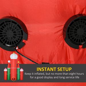 Castillo Inflable Gigante de Caramelo de 118 Pulgadas, Decoraciones Navideñas para Exteriores con Luces Intermitentes para el Patio - Product Image 6
