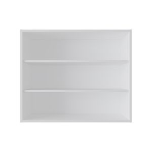 Chinle Open Storage Wall Cabinet in <b>White</b> Melamine Modern Style Wall <b>Shelves</b> - Product Image 5