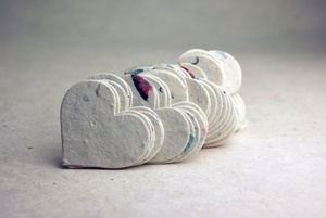 Cartes en papier en forme de cœur durables pour les faveurs de mariage et de fête prénuptiale, cartes de remerciement pour les boîtes cadeaux de chocolats et de bonbons - Product Image 1