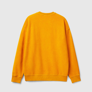 เสื้อสเวตเชิ้ตคอกลมสีเหลืองสำหรับผู้ชายรุ่นใหม่ ทรงปกติ ผ้าฝ้าย พิมพ์ลายโลโก้ด้านหน้า สวมใส่สบายๆ ในฤดูใบไม้ร่วง ราคาประหยัด - Product Image 3