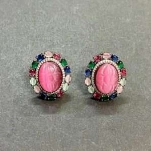 Pendientes de Aro de Latón Multicolor, Joyería Étnica India Colorida para Novias, Fiestas, Bodas, Regalo Festivo para Mujeres, Precio al por Mayor - Product Image 3