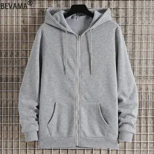 Sudadera con capucha y cremallera de lana para hombre, sudadera deportiva de gran tamaño para primavera y otoño para mujer, moda de invierno, ropa Y2K, abrigo, chaquetas informales Harajuku - Product Image 1