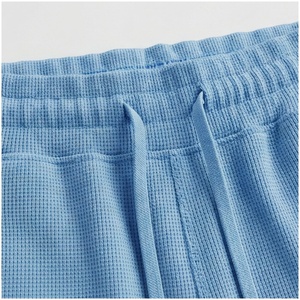Conjunto Deportivo para Mujer, Sudadera con Capucha Azul Claro y Pantalones Jogger, Color Sólido, Manga Larga, Cordón Ajustable, 100% Algodón, Peso Medio - Product Image 5