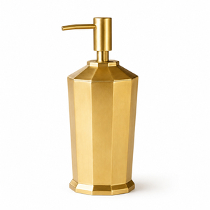 Custom Luxury Gold Soap Dispenser Stainless Steel Honeycomb Patterned Liquid Hand Wash Bottle <b>Bathroom</b> <b>Accessories</b> <b>Set</b> For Sale - Product Image 2