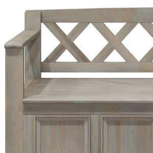 Panca portaoggetti da ingresso Amherst in grigio anticato - Product Image 4