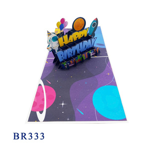 Best Price Spaceman Birthday Pop Up Card 3D Birthday Greeting Card Top Trending <b>Handmade</b> Modern <b>Paper</b> Crafts - Product Image 4