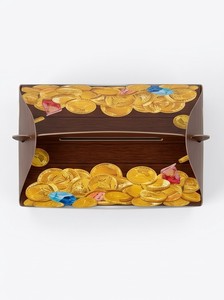 Pirate Treasure <b>Party</b> <b>Boxes</b> With Handle Paperboard Gift Craft Self Erecting Rectangular Design UV Printed Four Color Printing - Product Image 5