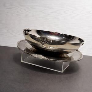 Tazón de Chocolate de Acero Inoxidable Pulido de Diseño Moderno con Plato, Vajilla Metálica de Calidad Deluxe para Servir en Hoteles - Product Image 3