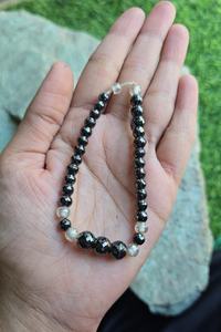 6 bracelets en moissanite blanche et noire, coupe diamant facetté de qualité AAA - Product Image 4