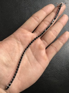 Claw Set Oval Shape Black Spinel Tennis <b>Bracelet</b> 925 <b>Sterling</b> <b>Silver</b> Handmade Jewelry Elegant Minimalist Gift For <b>Women</b> And Man - Product Image 5