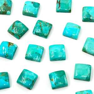 Turquesa Mohave Azul, Cabujón Cuadrado, Piedra Preciosa Suelta para Joyería - Product Image 1