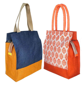 Grand sac fourre-tout de plage en jute écologique avec poignées en coton doux et option d'impression personnalisée - Product Image 4