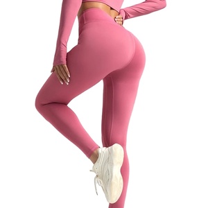 Tummy Control High Waist Women's Workout Leggings Elastic Waist <b>Push</b> up Quick Dry Polyester/Nylon Print Activewear Wholesale - Product Image 1