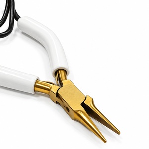Alicates de punta fina de acero inoxidable con punta a tierra para cables y alambres, alicates eléctricos profesionales de punta larga - Product Image 2