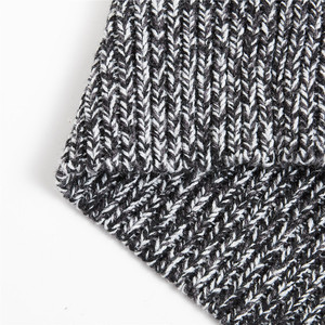 Pull tricoté à col montant pour homme, coupe ajustée décontractée, gris chiné, chaud pour l'automne et l'hiver, col semi-roulé côtelé - Product Image 5