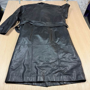 Vintage 90s Pu Leather Trench Coat Duster Men's Cyber Punk Goth Lined <b>Jackets</b> - Product Image 5