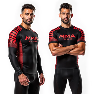 Maillot de compression personnalisé pour MMA, manches longues ou courtes, pour BJJ, Jiu Jitsu, grappling, entraînement, vêtements de combat, impression personnalisée - Product Image 3