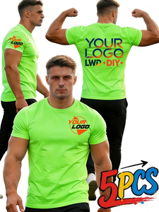 T-shirts personnalisés OEM/ODM pour hommes – Coton premium 100 % respirant, anti-plis, séchage rapide, écologique, coupe oversize, col rond, 300g - Product Image 2