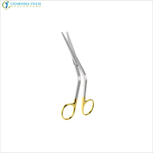 Tijeras Nasales Cottle Premium TC con Puntas Anguladas Afiladas y Redondeadas, Incrustaciones de Carburo de Tungsteno, Mango Dorado, Tijeras Nasales Cottle CE ISO - Product Image 4
