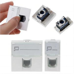 เต้ารับเครือข่ายแบบไม่ต้องใช้เครื่องมือ Mosaic LCS² Cat6 CAT6A RJ45 Keystone Jack 1 โมดูล 2 โมดูล 76561 76562 76563 76564 76565 76571 76573 - Product Image 4