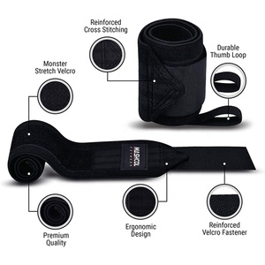 Muñequeras ajustables unisex transpirables con estampado de camuflaje personalizado de 18 "con lazo para el pulgar para entrenamiento de gimnasia y levantamiento de pesas - Product Image 5