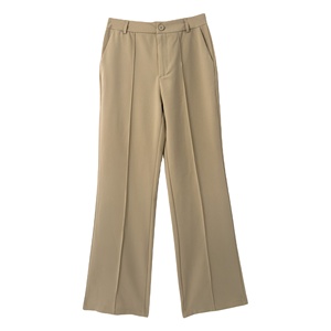 กางเกงขายาวทรงตรงเอวสูงสำหรับผู้หญิง สไตล์ลำลองใส่สบาย - Product Image 1