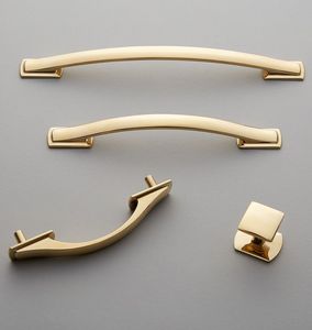 Tirador de latón para armario, manija dorada brillante para muebles de cocina, cajones y guardarropas - Product Image 4