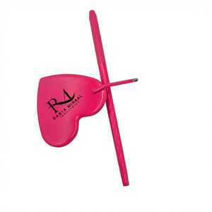 Nouveau produit : Miroir rose foncé avec revêtement poudré, en forme de cœur, pour extensions de cils et poignée diamantée - Product Image 6