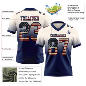 Camiseta de Fútbol Americano, Tejido Transpirable que Absorbe la Humedad, Sublimación Completa, Proveedor de Logotipos Personalizados OEM, Ropa Duradera y Transpirable - Product Image 2