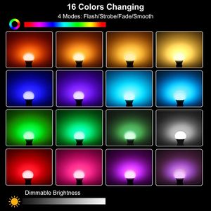 Lampadine LED Smart RGB a 16 Colori Cangianti E27 3W Dimmerabili con Telecomando IR per Illuminazione d'Atmosfera - Product Image 2